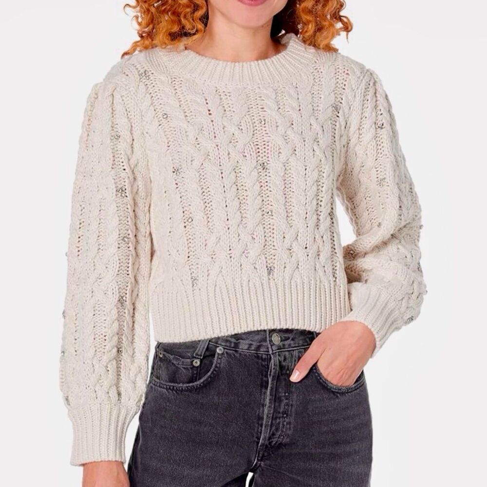 Abercrombie & fitch wool alpaca blend pearl embellished sweater